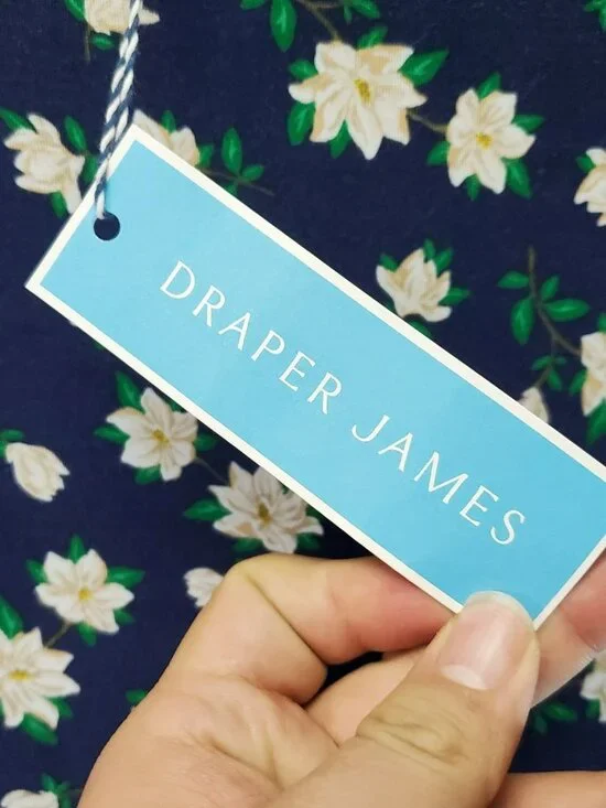 Draper James Dress Womens Small Blue Tammy T-Shirt Magnolia Floral Print Stretch - Picture 5 of 11